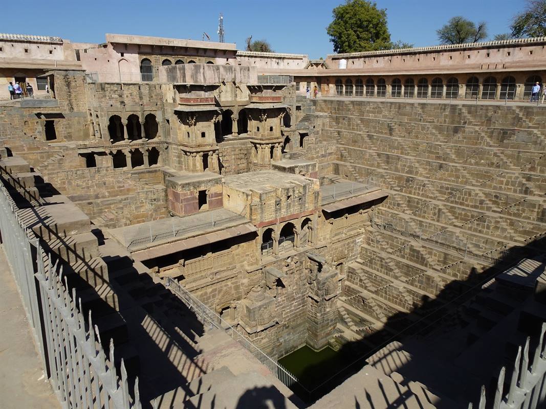 Chand Baori stepwell in Abhaneri with 3500 symmetrical steps